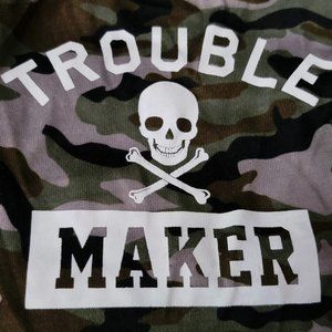 Pet Tee Dog or Cat Trouble Maker Camo Various sizes.. New w/ Tag!